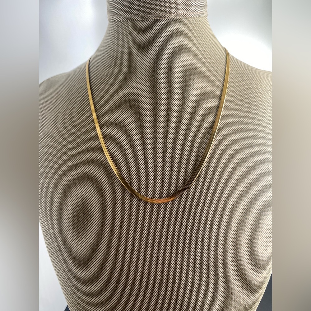Thin Herringbone Chain with Durable Clasp, 3MM Width, 15” Length